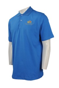 P811 網上訂造短袖Polo恤  來樣訂做繡花logo款Polo恤 意大利餐廳制服 Polo恤專營店      海藍色